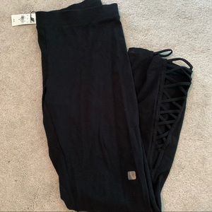 Express high rise leggings with cut out